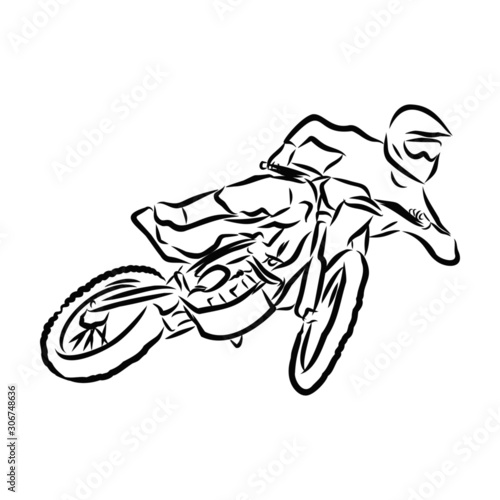 Fototapeta Naklejka Na Ścianę i Meble -  vector illustration of a motocross 
