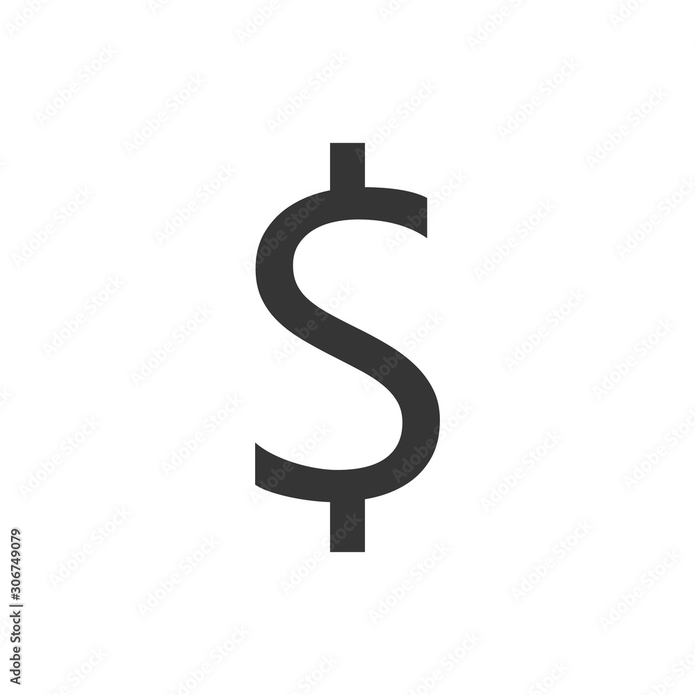 Vector Dollar icon isolated. Vector Dollar icon isolated.