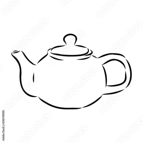 teapot isolated on white background