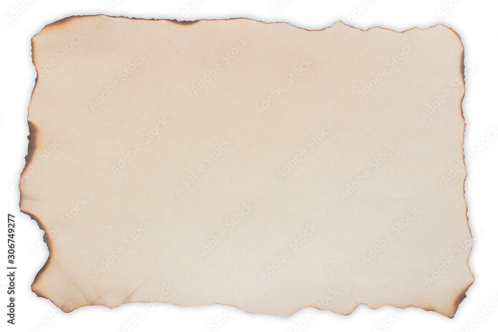 Obraz premium old paper which has visited on fire