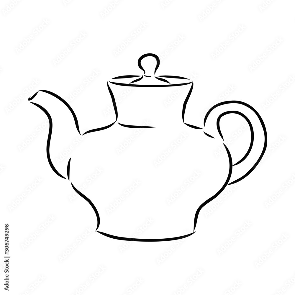 teapot isolated on white background teapot isolated on white background