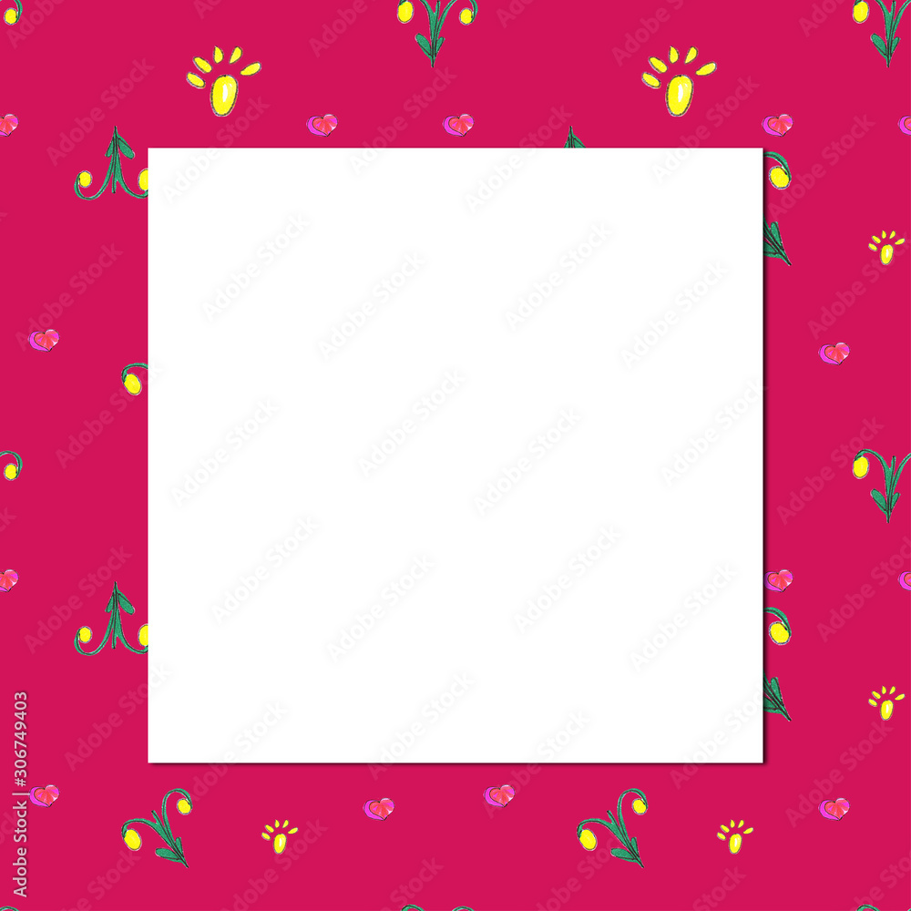 White rectangle for photo or text. Can be used for social networks or for printing postcards and more. Flowers, hearts and more. Hand-drawn markers White rectangle for photo or text. Can be used for social networks or for printing postcards and more. Flowers, hearts and more. Hand-drawn markers