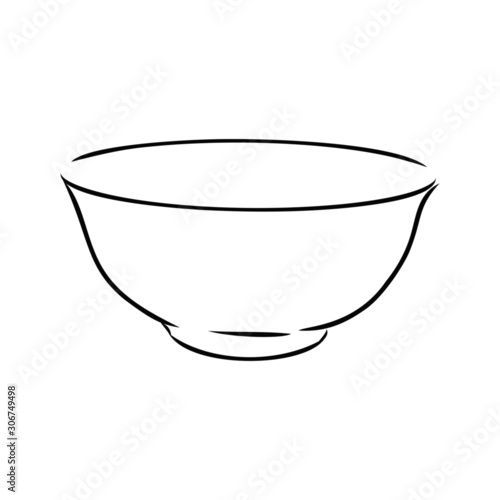 empty bowl isolated on white background