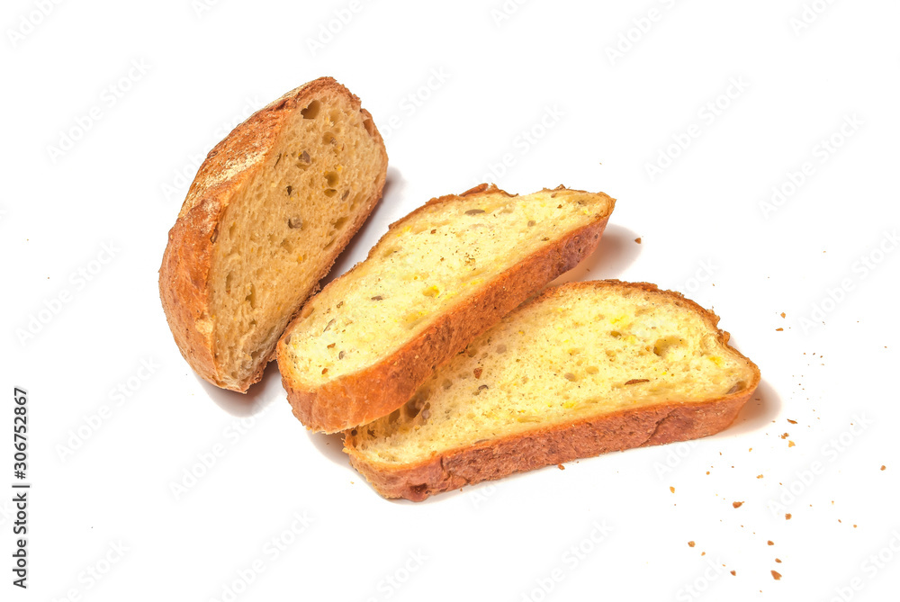 loaf of corn bread on white background loaf of corn bread on white background