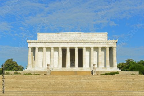 Lincoln Memorial in the morning in Washington, District of Columbia DC, USA.