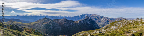 Large panorama of mountains