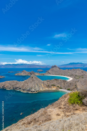 Left side coast from top view of  Padar Island. Komodo National Park  Labuan Bajo  Flores  Indonesia