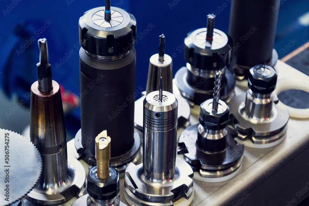 Modern CNC milling machine cutters, industry 4.0 concept Modern CNC milling machine cutters, industry 4.0 concept