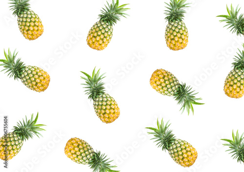  seamless pattern with colorful pineapple