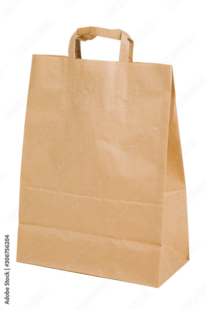 Brown paper packaging on white isolated background. Brown paper packaging on white isolated background.