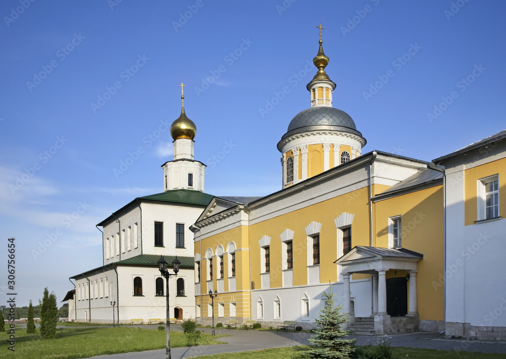Cathedral of Epiphany and church of St. Sergius of Radonezh at Epiphany Old-Golutvin Monastery in Kolomna. Russia
