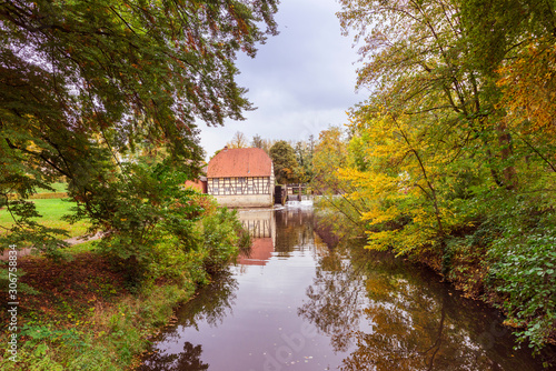 Wallpaper Mural Water mill, river Ems, Rheda Castle, Rheda-Wiedenbrueck, Muensterland region, North Rhine-Westphalia, Germany, Europe Torontodigital.ca