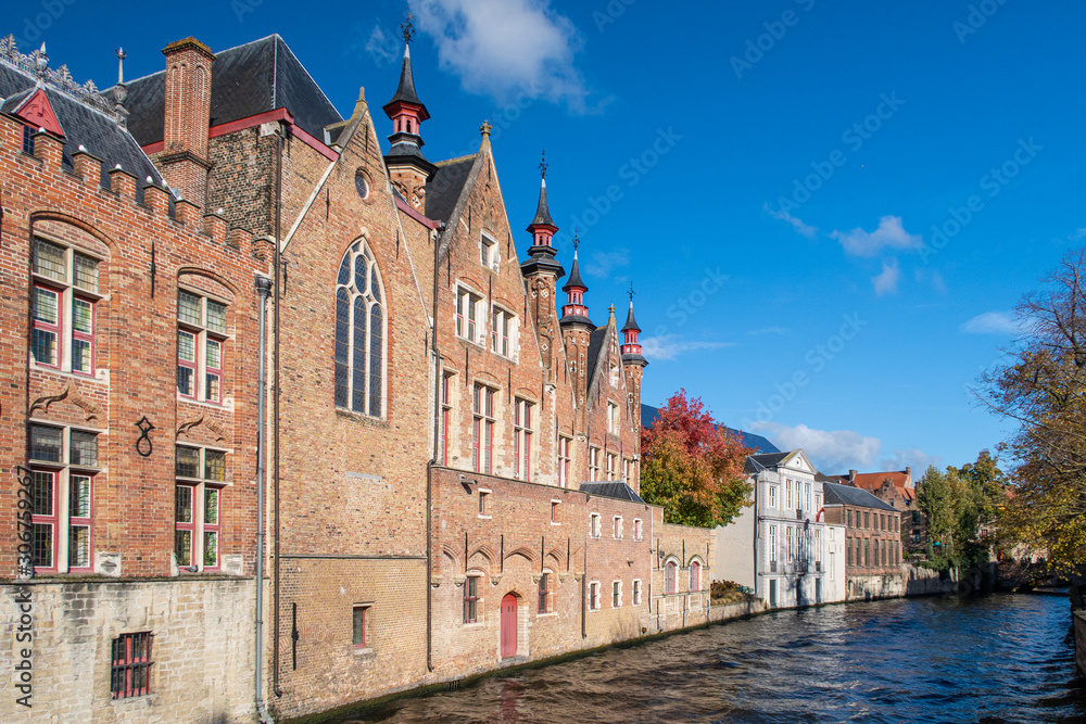 buildings along the river in brugge