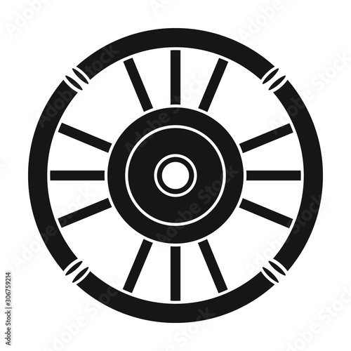 Wheel of cart vector icon.Black vector icon isolated on white background wheel of cart.