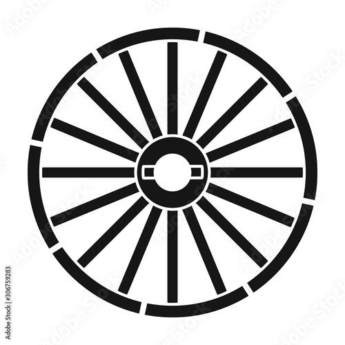 Wheel of cart vector icon.Black vector icon isolated on white background wheel of cart.