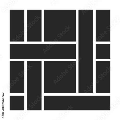 Parquet floor vector icon.Black vector icon isolated on white background parquet floor.