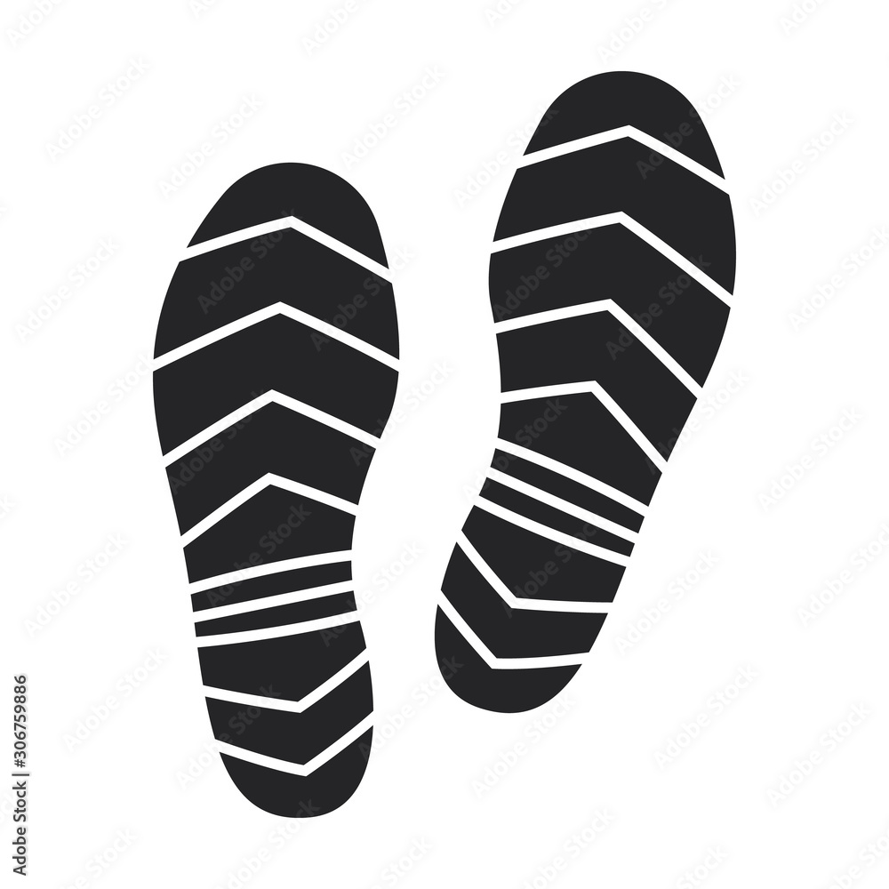 Print of shoe vector icon.Black vector icon isolated on white background print of shoe . Print of shoe vector icon.Black vector icon isolated on white background print of shoe .