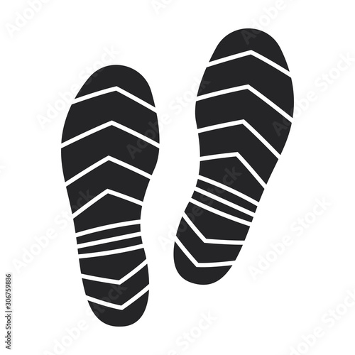Print of shoe vector icon.Black vector icon isolated on white background print of shoe .