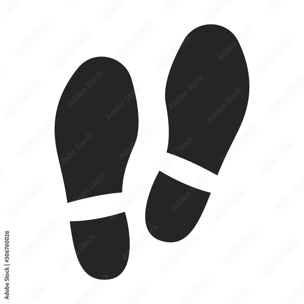 Print of shoe vector icon.Black vector icon isolated on white background print of shoe . Print of shoe vector icon.Black vector icon isolated on white background print of shoe .