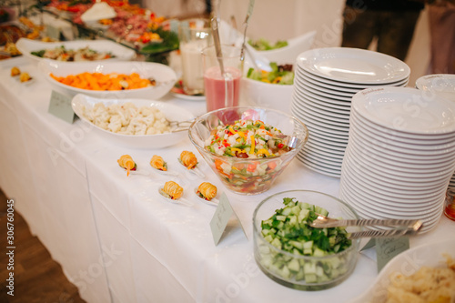 salad buffet at a wedding