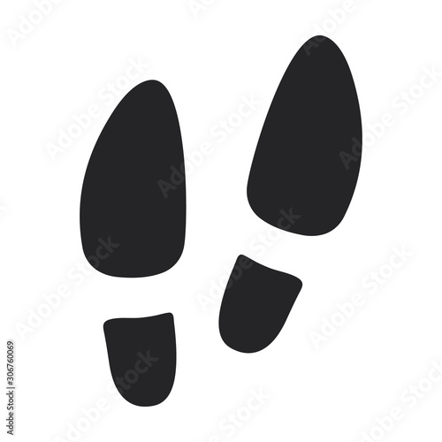 Print of shoe vector icon.Black vector icon isolated on white background print of shoe .