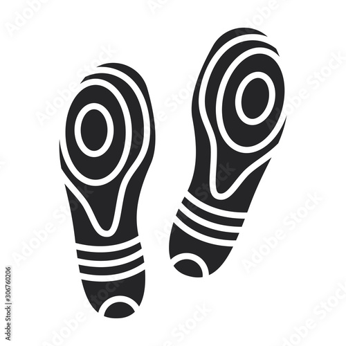 Print of shoe vector icon.Black vector icon isolated on white background print of shoe .