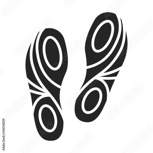 Print of shoe vector icon.Black vector icon isolated on white background print of shoe .
