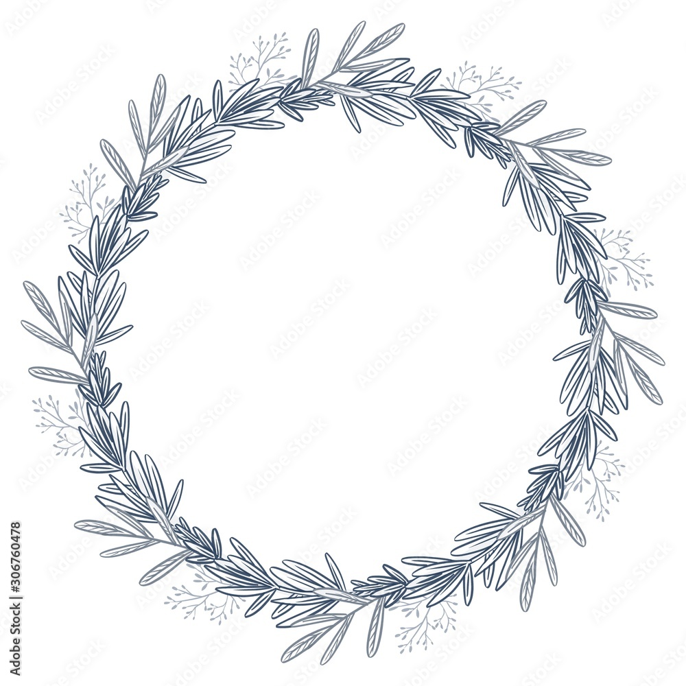 Winter wreath to create Christmas atmosphere. Can be used for cards, invitations, decorations or banners Winter wreath to create Christmas atmosphere. Can be used for cards, invitations, decorations or banners