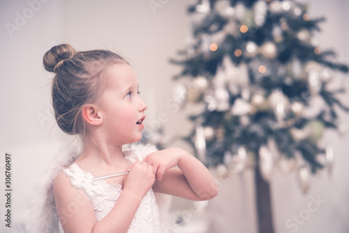 Weihnachten Engel Christkind Mädchen weiß zauberhaft  Hochzeit wedding Var. 8