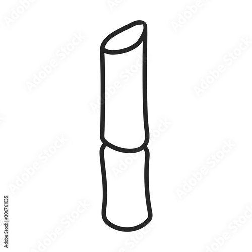 Stem of sugar cane vector icon.Line vector icon isolated on white background stem of sugar cane .