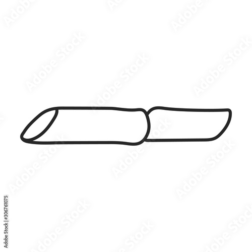 Stem of sugar cane vector icon.Line vector icon isolated on white background stem of sugar cane .