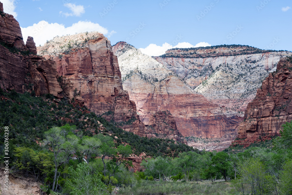 Rock formations at Zion Canyon - Zion National Park, Utah, USA