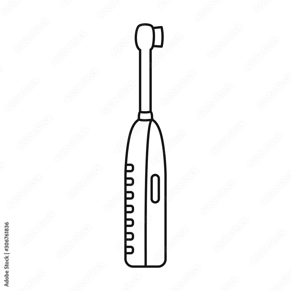 Tooth brush vector icon.Line vector icon isolated on white background tooth brush. Tooth brush vector icon.Line vector icon isolated on white background tooth brush.