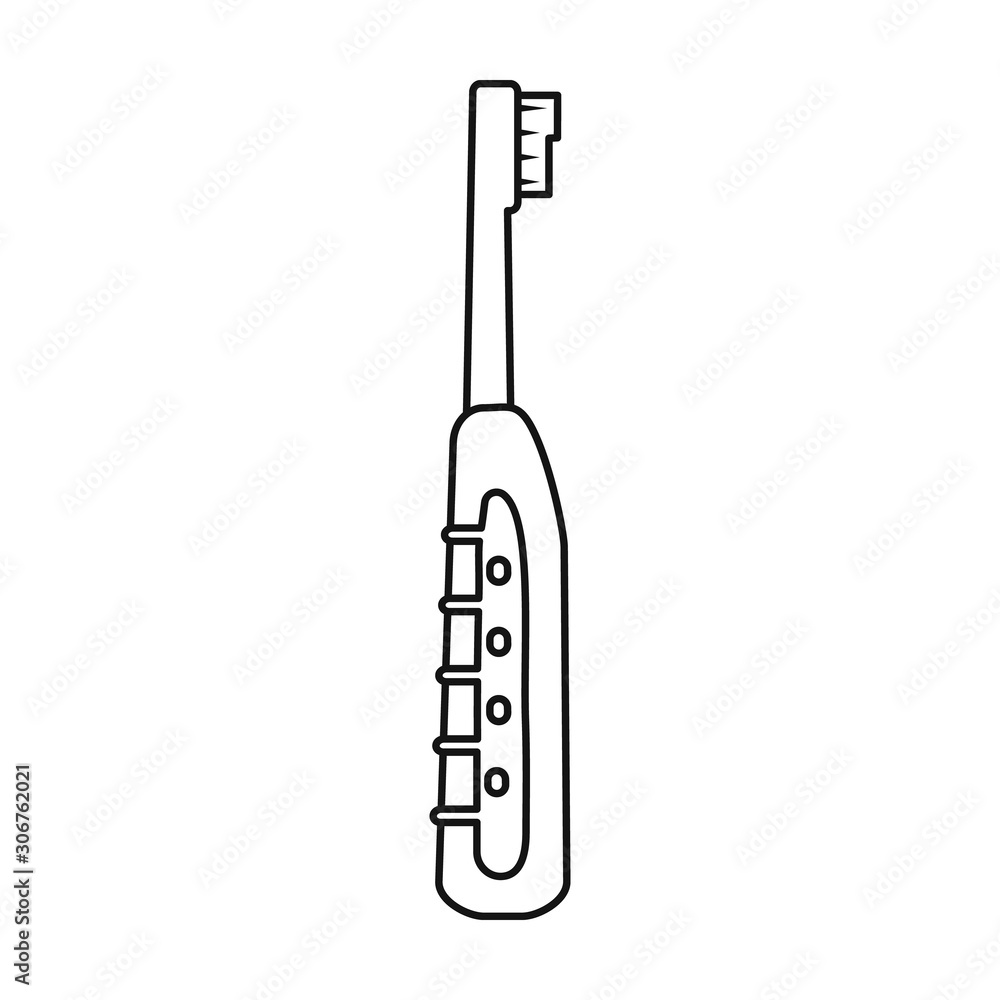 Tooth brush vector icon.Line vector icon isolated on white background tooth brush. Tooth brush vector icon.Line vector icon isolated on white background tooth brush.