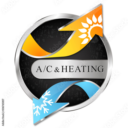 Air conditioning and space heating symbol for business