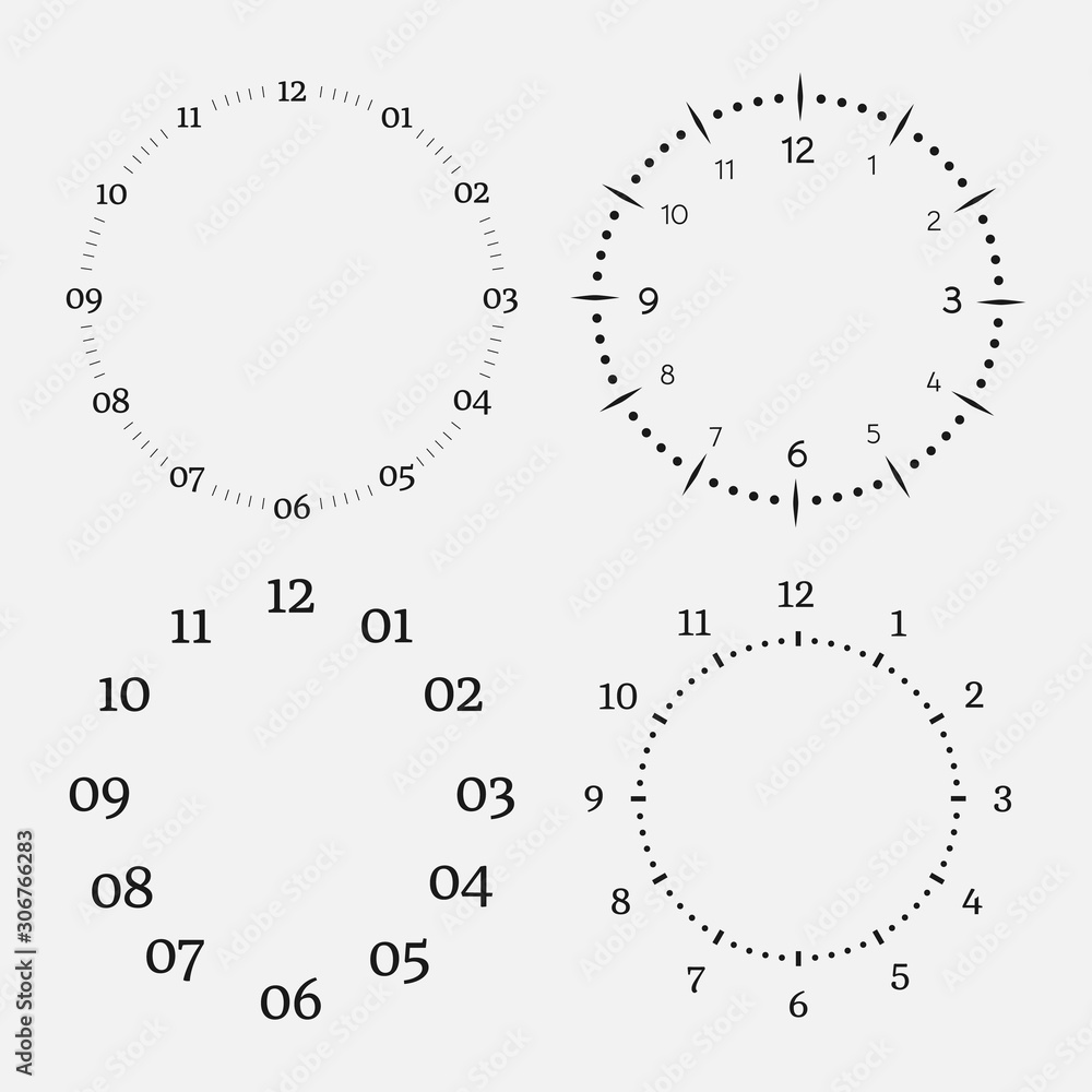 Naklejka premium Clock face on a white background