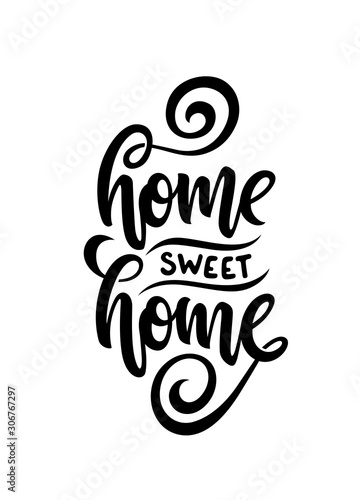 Home related poster. Vector vintage typography.