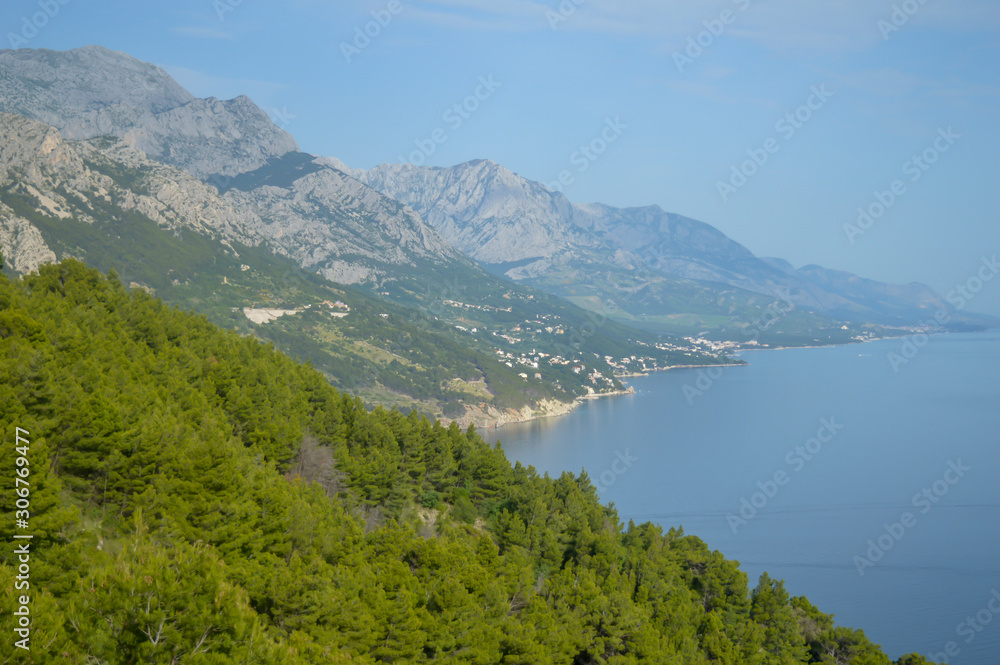 Adriatic Sea coast. Makarska riviera of Dalmatia, Croatia