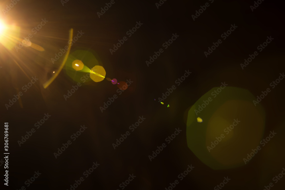 Light leak camera lens flare from spotlight off the screen Stock Photo Adobe Stock