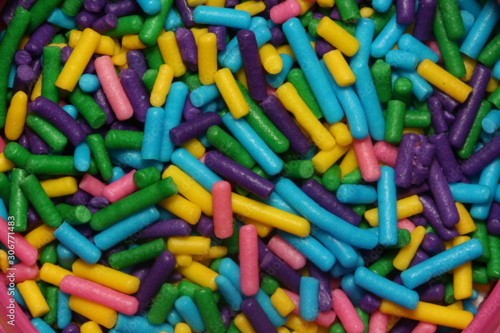 Colorful sprinkles, background Colorful sprinkles, background