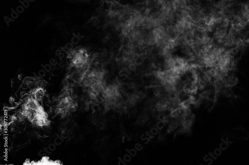 Dissipating Black and White Smoke Mist