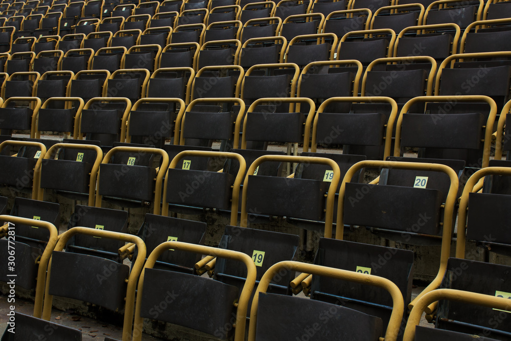 Fototapeta premium Rows of empty seats