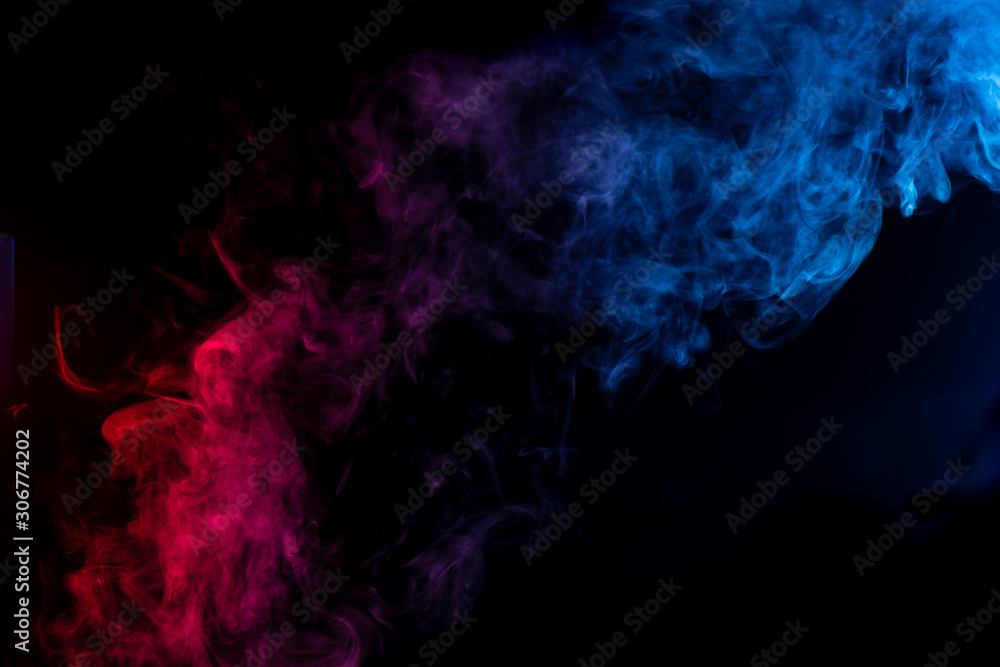 abstract red purple and blue smoke overlay on black background abstract red purple and blue smoke overlay on black background