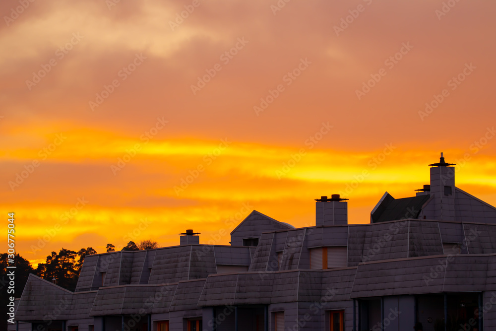 Silhouette in der Abenddämmerung