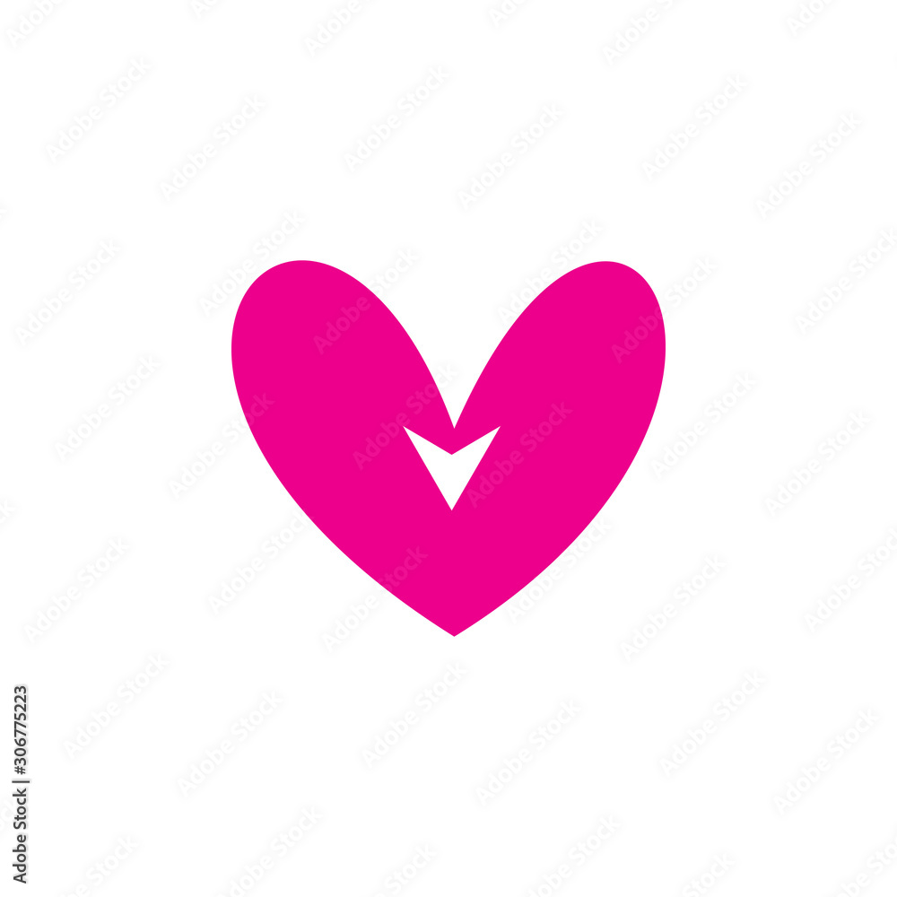 color love arrow logo design
