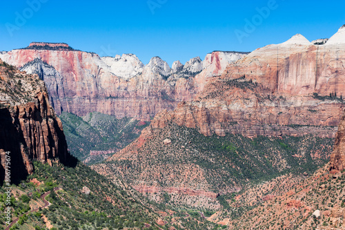 Morning view of Zion Canyon from Canyon Overlook viewpoint - Zion National Park, Utah, USA