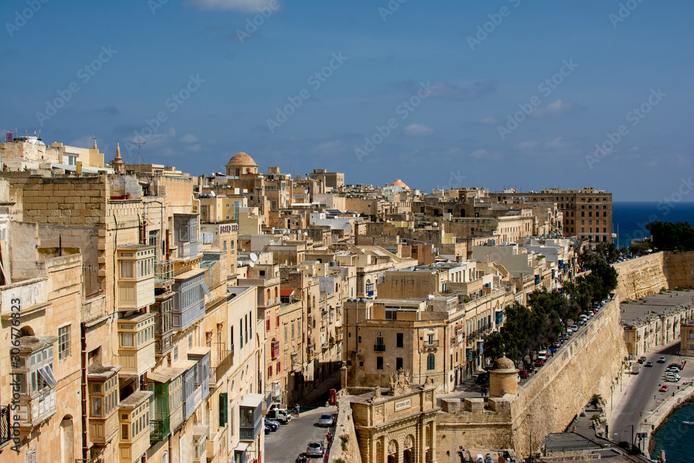 View at part of Valletta city on Quarry Wharf side