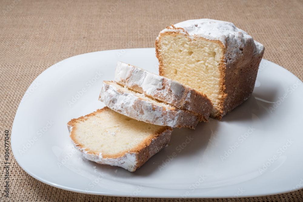 Cheese cake on the white plate Cheese cake on the white plate