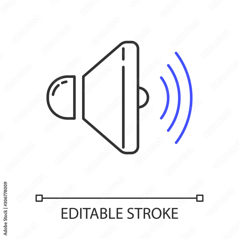Smart home control linear icon. Voice management. Distant command. Innovative technology, automation system. Thin line illustration. Contour symbol. Vector isolated outline drawing. Editable stroke