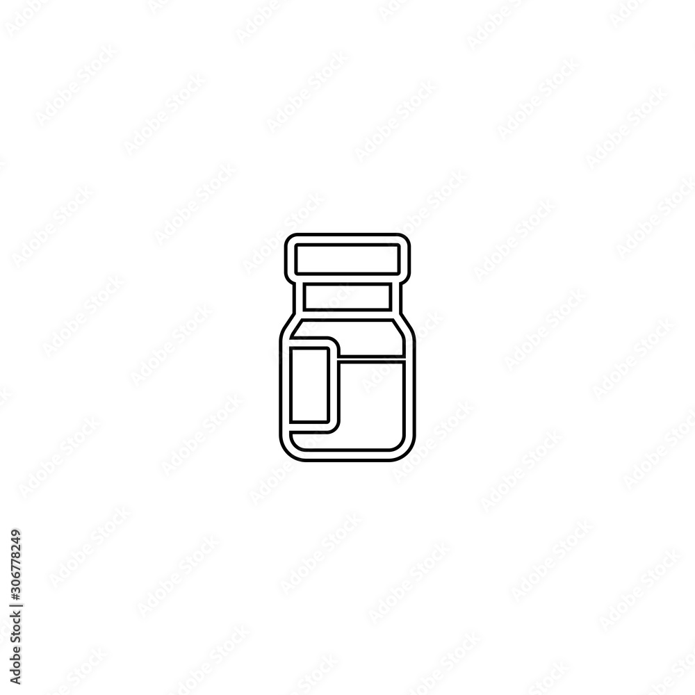 Pill bottle icon. Medicine cup symbol. Logo design element Pill bottle icon. Medicine cup symbol. Logo design element